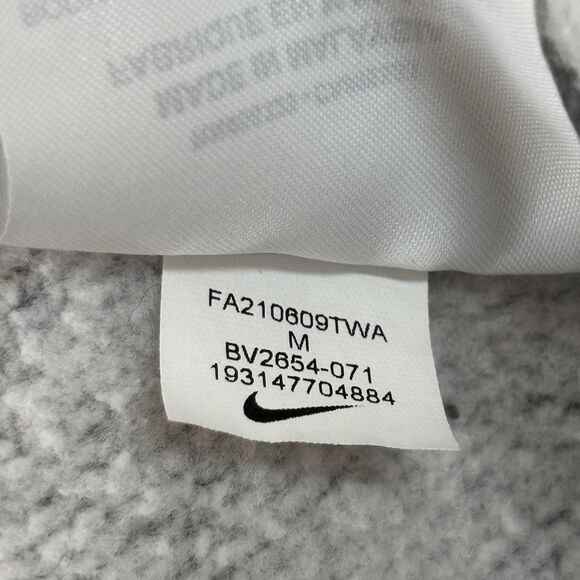 Nike Club Fleece Hoodie Men's Medium Gray Pullover Sweatshirt Swoosh BV2654-071 - Picture 8 of 8